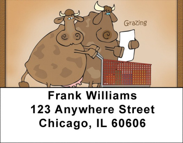 A Cow&#039;s Life Address Labels