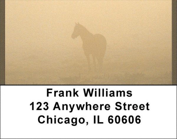 Horse Silhouettes Address Labels