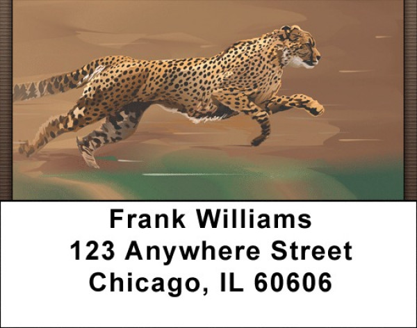 Charging Cheetahs Address Labels | LBQBC-95