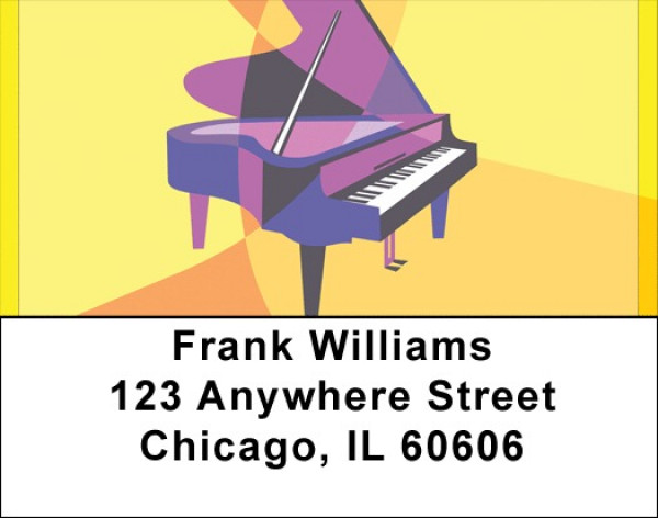 Pop &#039;Art Grand Piano Address Labels