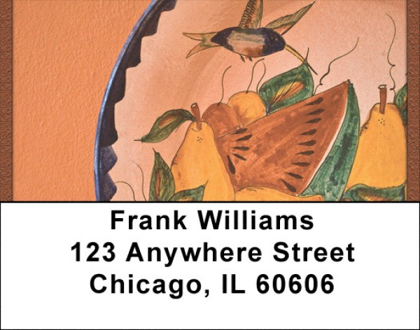Handpainted Mexican Pottery Address Labels | LBQBF-26