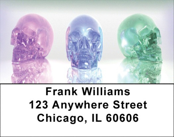 Glass Skulls Address Labels