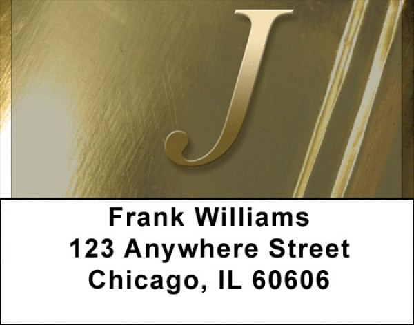 Solid Gold Monograms - J Address Labels