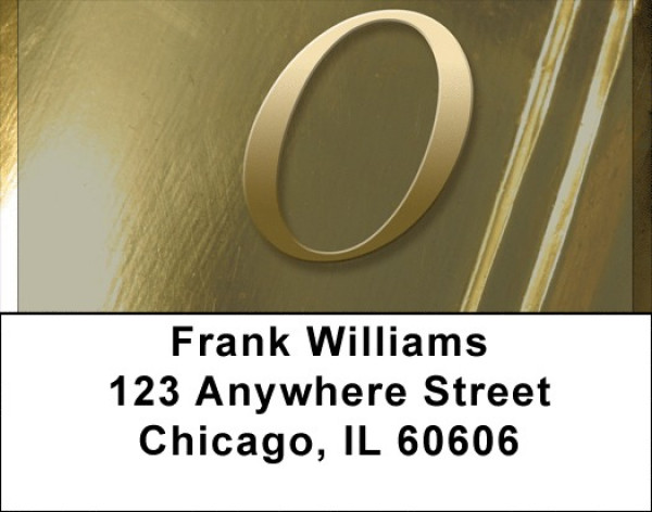Solid Gold Monograms - O Address Labels