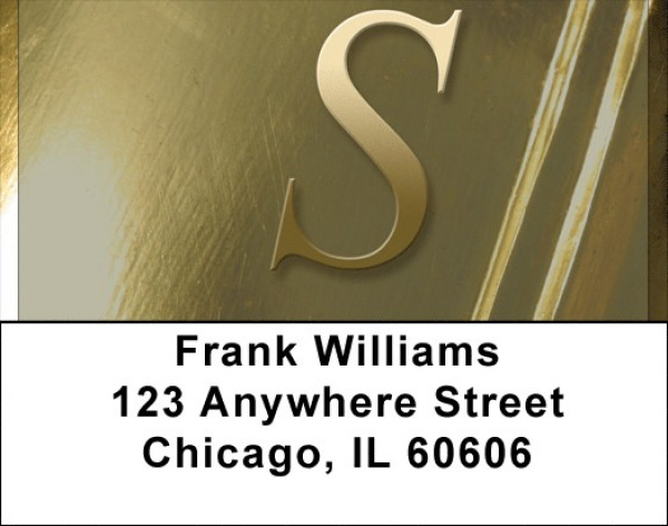 Solid Gold Monograms - S Address Labels