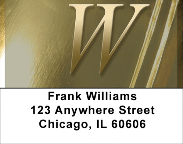 Solid Gold Monograms - W Address Labels