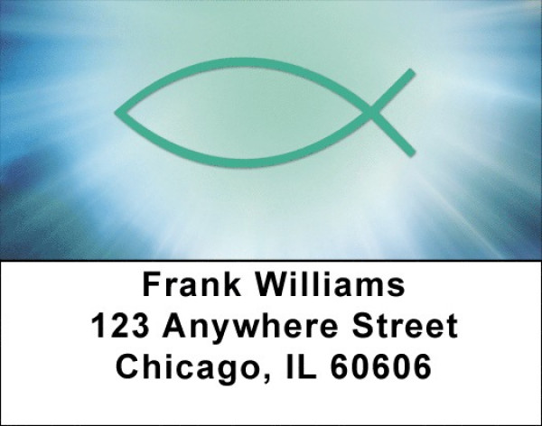 Symbolic Fish Address Labels | LBQBO-85