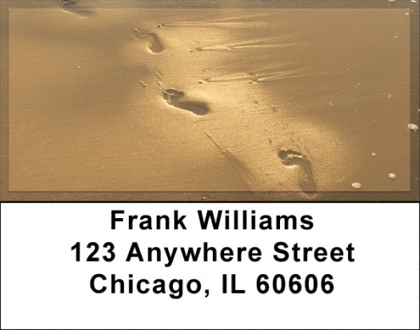 Footprints In The Golden Sand Address Labels