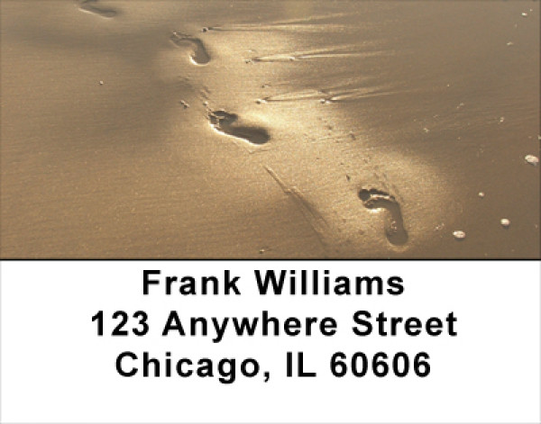 Footprints In The Sand Address Labels