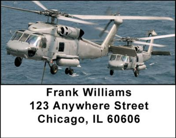 Military Choppers Address Labels