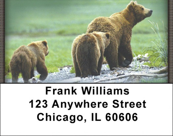Bears in the Wild Address Labels