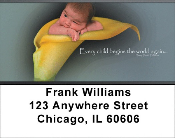 Baby New Beginnings Address Labels | LBZFAM-05