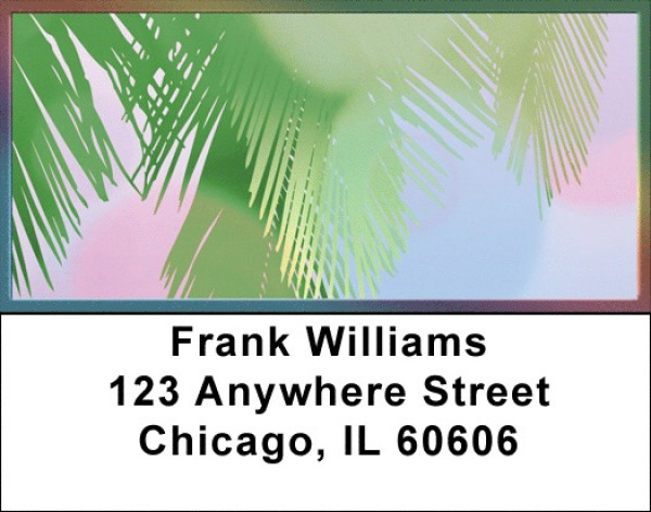 Festive Palms Address Labels | LBZGEP-19