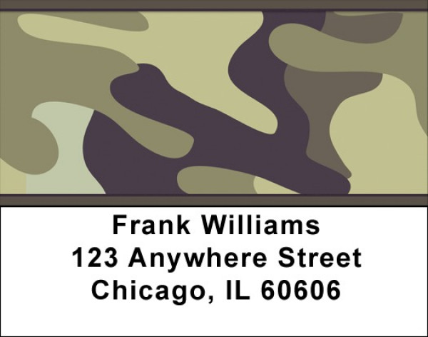 Camouflage Browns and Golds Address Labels | LBZMIL-08