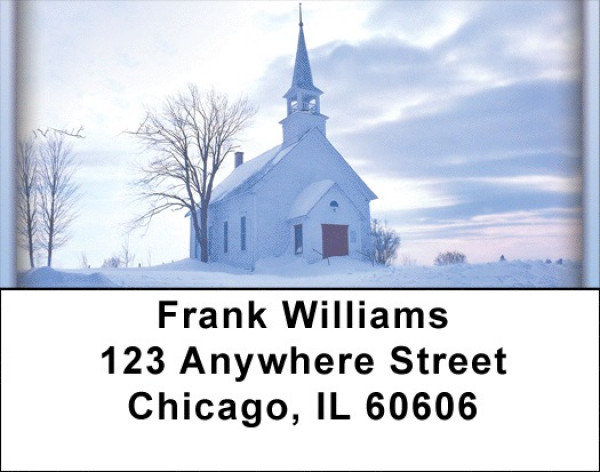 Church And Steeples Address Labels