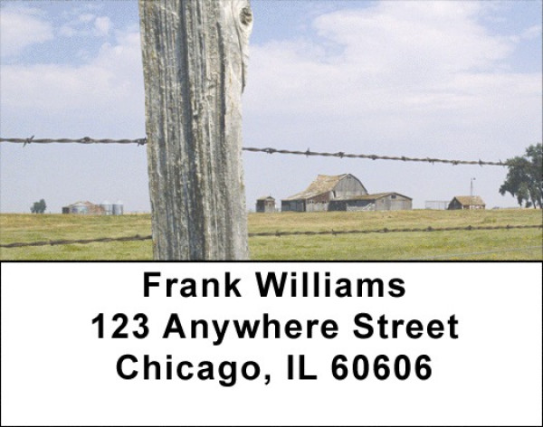 Barbed Wire Fences Address Labels