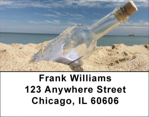 Message In Bottle Address Labels | LBZSCE-56