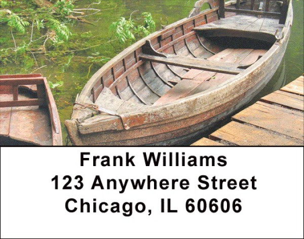 Vintage Fishing Boats Address Labels | LBZSCE-74