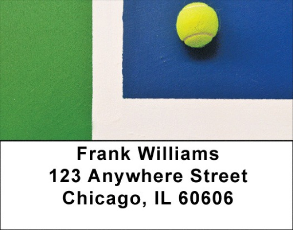 Abstract Tennis Court Address Labels