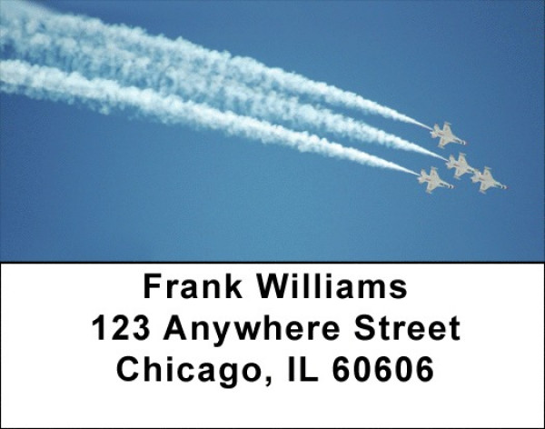 Stunt Airforce Planes In Action Address Labels