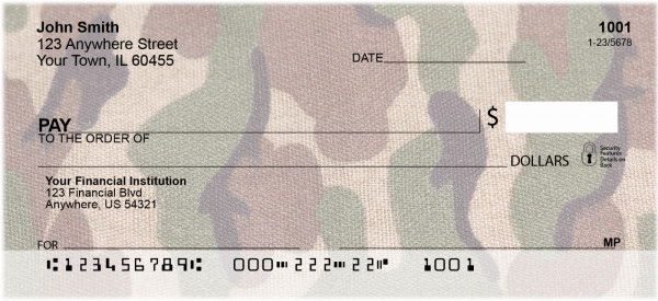 Camouflage - Coral Camos Personal Checks