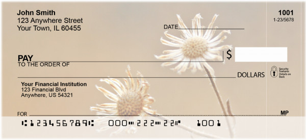 Dried Flowers Personal Checks | NAT-57