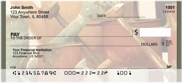 Vintage Watering Cans Personal Checks | QBA-04