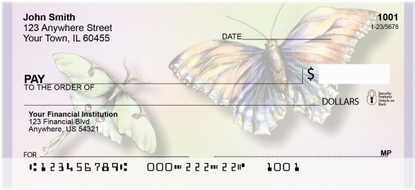 Butterflies In Flight Personal Checks | QBA-69