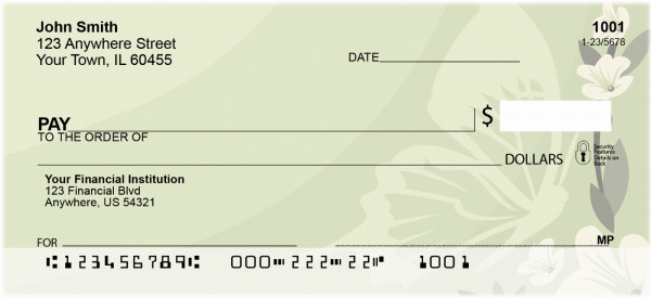 Butterflies And Blossoms Personal Checks