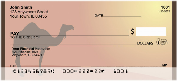 Camel Silhouette Personal Checks
