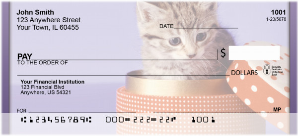 Kitten In A Box Personal Checks | QBA-92