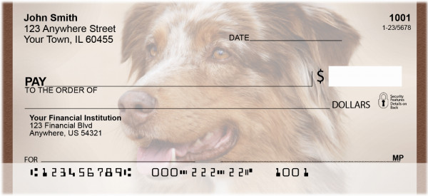 Australian Shepherd Personal Checks