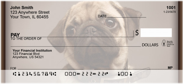 Precious Pugs Personal Checks | QBB-89
