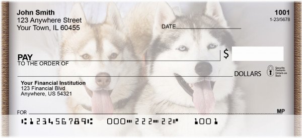 Siberian Huskies Personal Checks