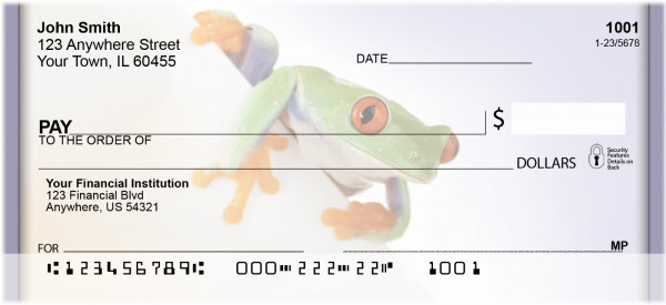 Over The Top Frogs Personal Checks | QBC-55