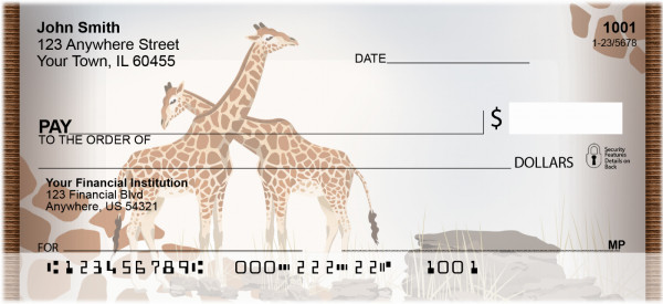 Giraffe Daze Personal Checks
