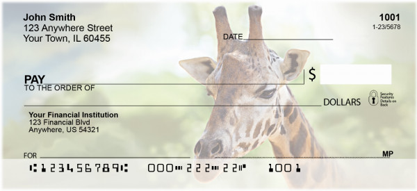 Towering Giraffe Personal Checks