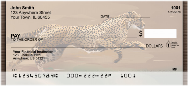Charging Cheetahs Personal Checks | QBC-95