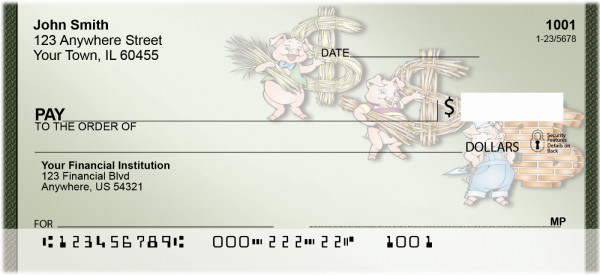 Three Little Pigs Personal Checks | QBD-12