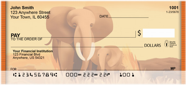 Safari Animals Personal Checks