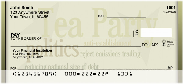 Tea Party Positions Personal Checks | QBE-38