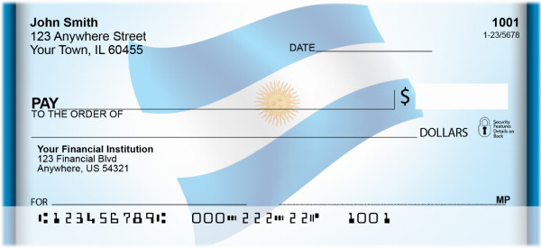 Argentina Flag Personal Checks | QBF-36