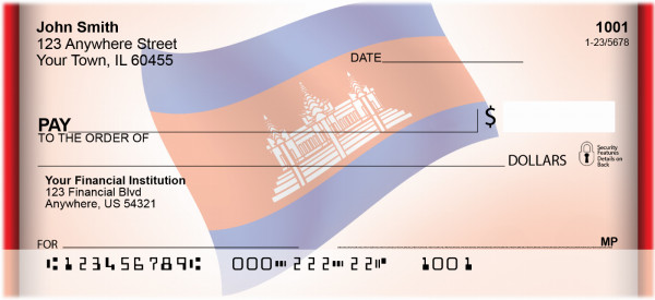 Cambodia Flag Personal Checks | QBF-43