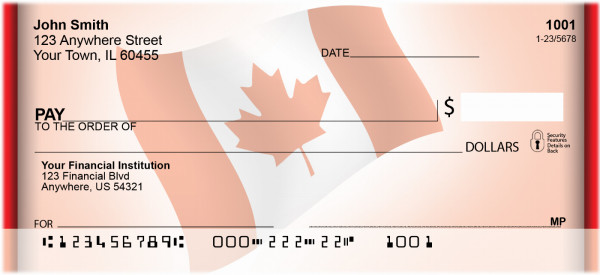 Canada Flag Personal Checks