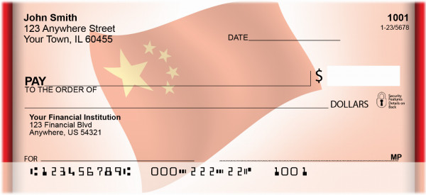 China Flag Personal Checks
