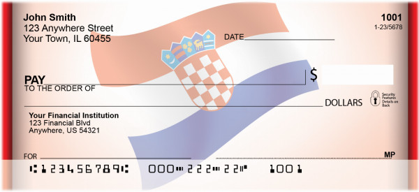 Croatia Flag Personal Checks | QBF-47