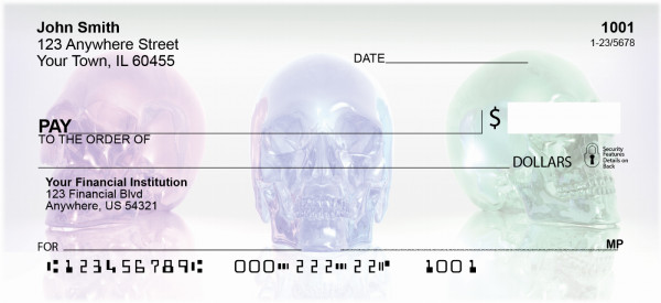 Glass Skulls Personal Checks | QBH-97