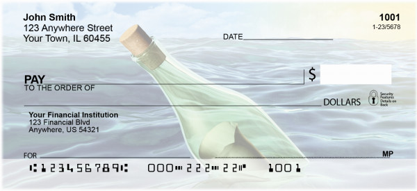 Message In A Bottle Personal Checks