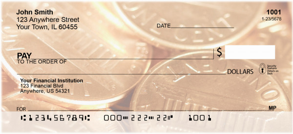 Piles Of Pennies Personal Checks | QBI-87