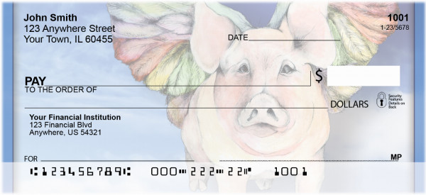Yes Pigs Fly Personal Checks | QBJ-27
